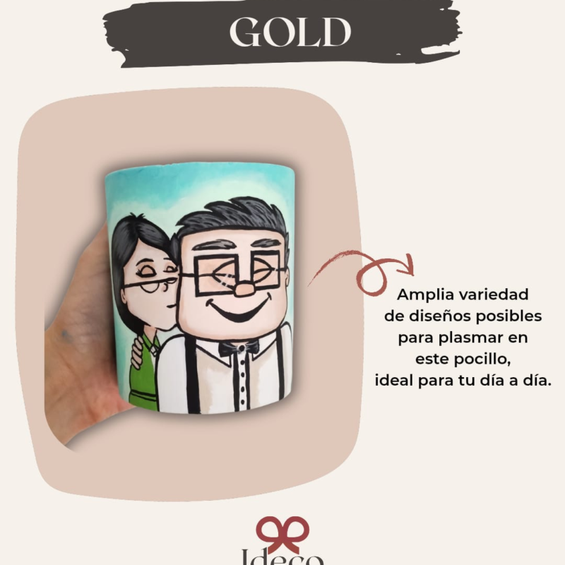 Up - Mug Pintado Personalizado - GOLD