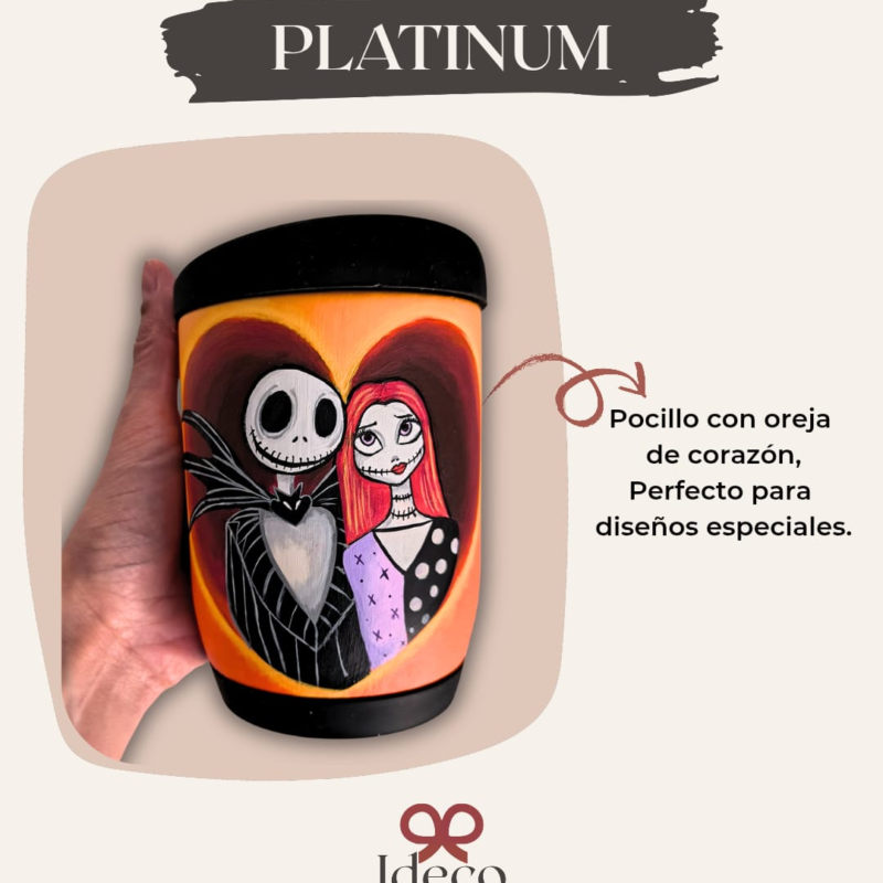 Jack y Sally - Mug Pintado Personalizado - PLATINUM