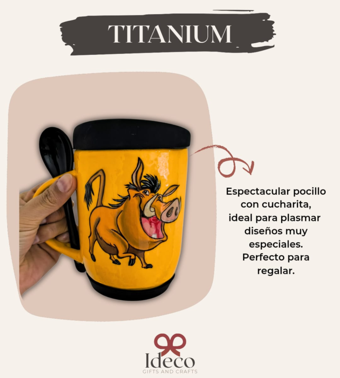 Pumba - Mug Pintado Personalizado - TITANIUM