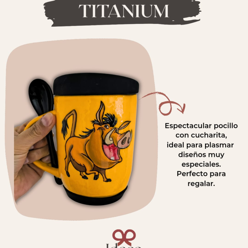 Pumba - Mug Pintado Personalizado - TITANIUM