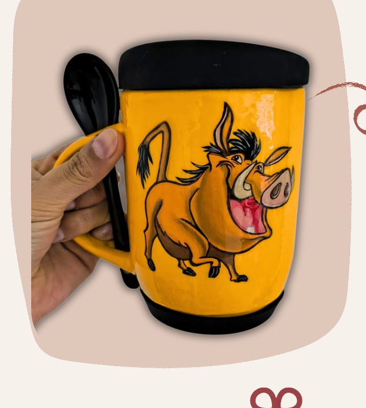 Pumba - Mug Pintado Personalizado - TITANIUM